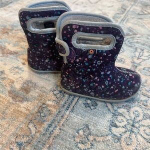 Baby Bogs Purple Patterned Boots